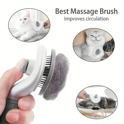 Self-Cleaning Pet Hair Remove Comb Cat Slicker Brush Pet Hair Removal Comb for Cats Grooming Brushes Dog Combs Cat Accessories