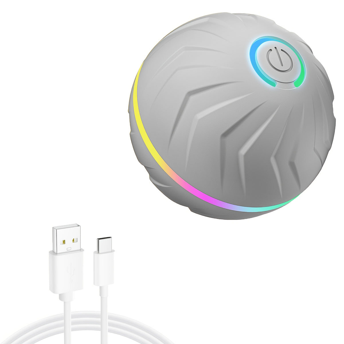 Interactive Smart Dog Ball Toy – Rechargeable Rolling LED Dog Toy for Dogs