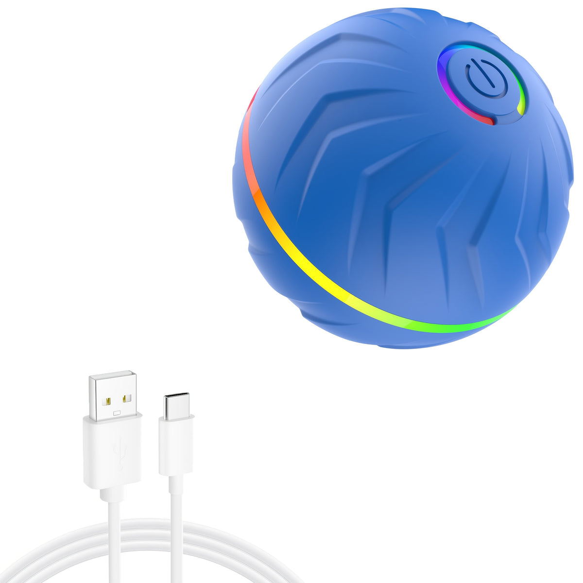 Interactive Smart Dog Ball Toy – Rechargeable Rolling LED Dog Toy for Dogs