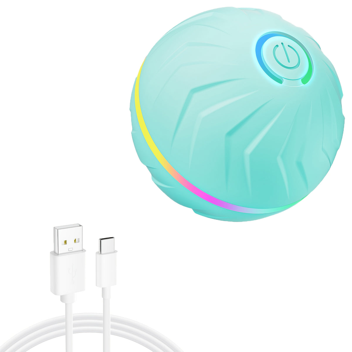 Interactive Smart Dog Ball Toy – Rechargeable Rolling LED Dog Toy for Dogs
